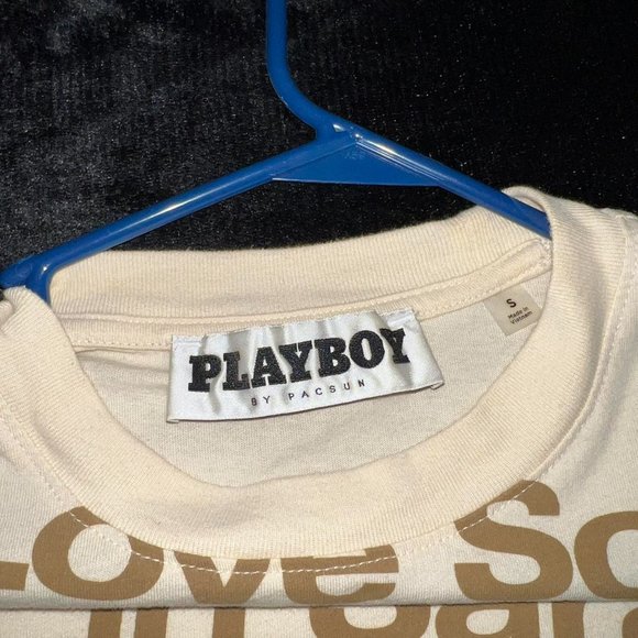 Playboy Men's Cream and Brown T-shirt - Picture 2 of 3